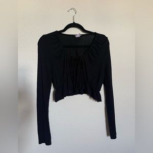 Sheer Cropped Long Sleeve